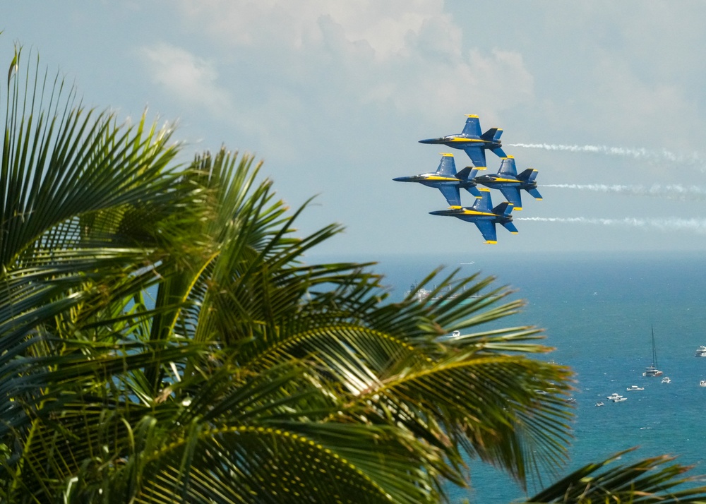 Navy Flight Demonstration Squadron Performs in Fort Lauderdale, FL.