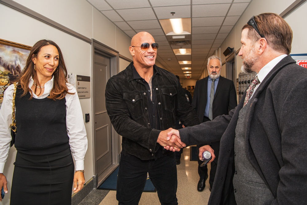 Dwayne &quot;The Rock&quot; Johnson Visits the Pentagon