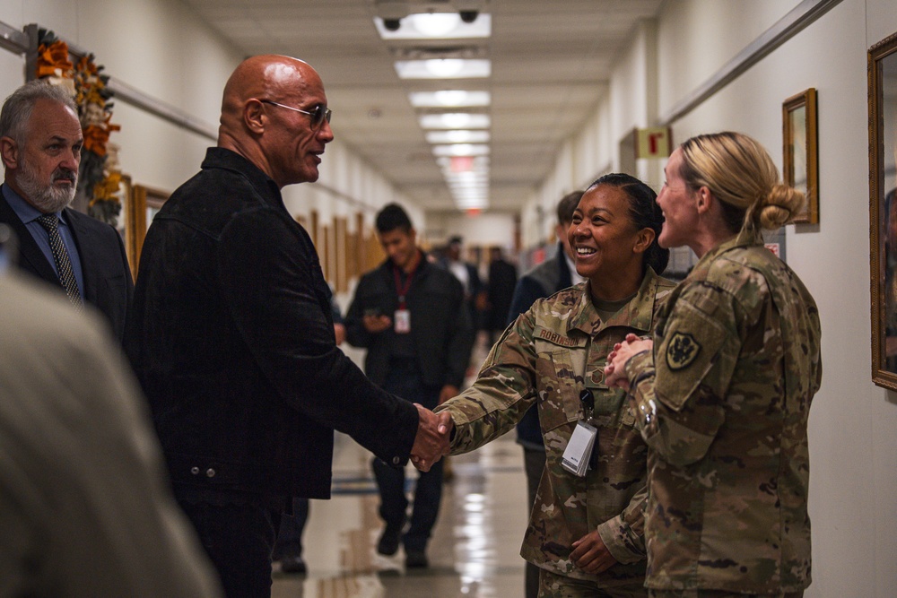 Dwayne &quot;The Rock&quot; Johnson Visits the Pentagon