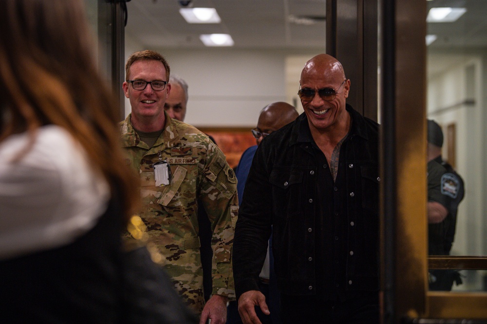 Dwayne &quot;The Rock&quot; Johnson Visits the Pentagon