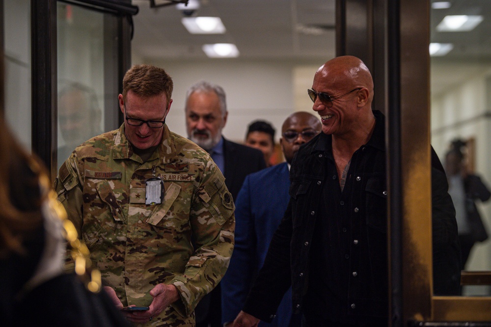 Dwayne &quot;The Rock&quot; Johnson Visits the Pentagon