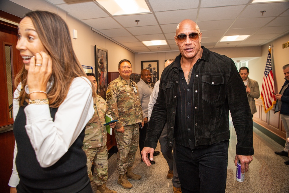 Dwayne &quot;The Rock&quot; Johnson Visits the Pentagon