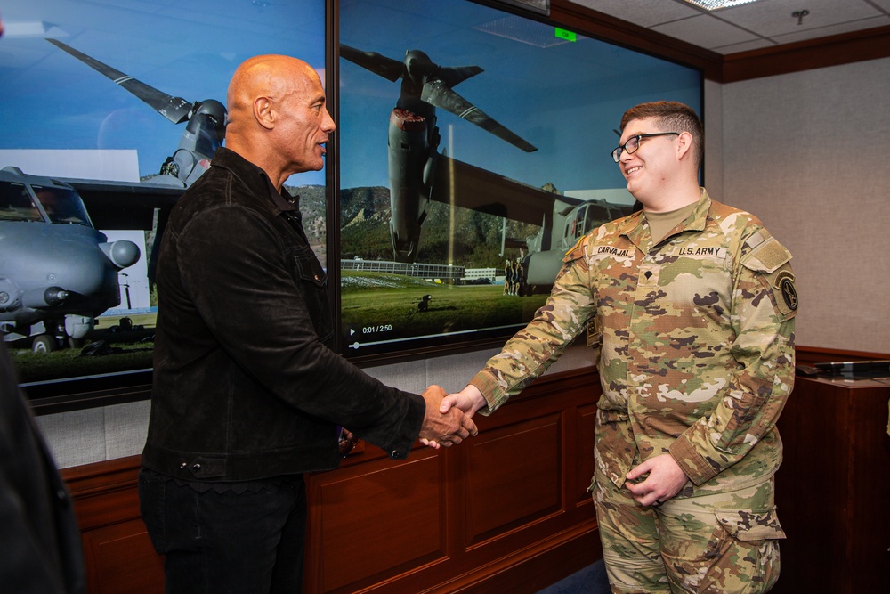 Dwayne &quot;The Rock&quot; Johnson Visits the Pentagon