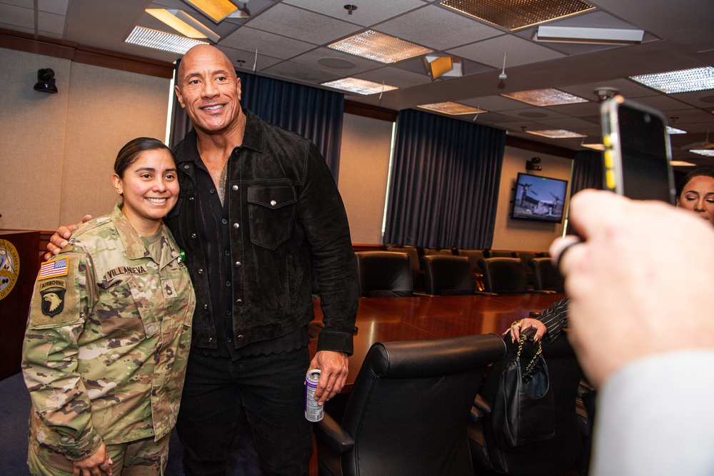 Dwayne &quot;The Rock&quot; Johnson Visits the Pentagon