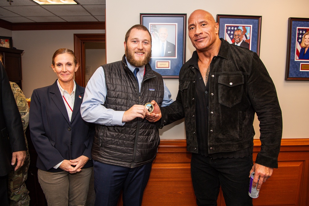 Dwayne &quot;The Rock&quot; Johnson Visits the Pentagon