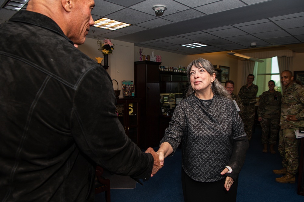 Dwayne &quot;The Rock&quot; Johnson Visits the Pentagon