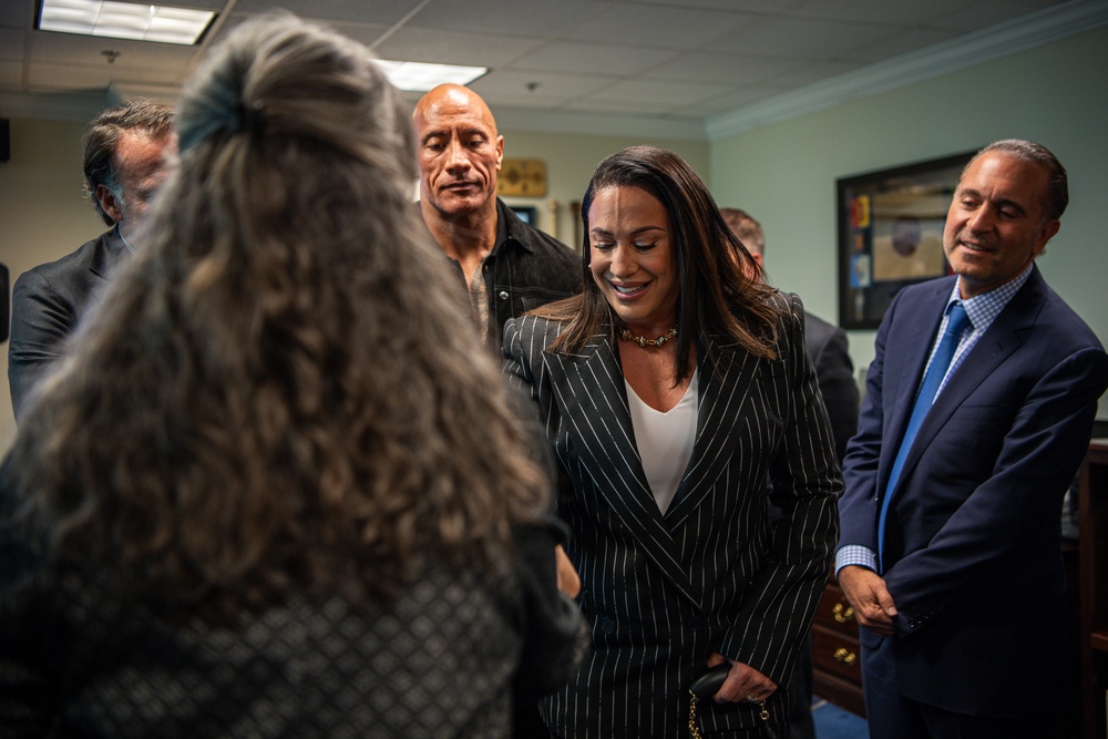 Dwayne &quot;The Rock&quot; Johnson Visits the Pentagon