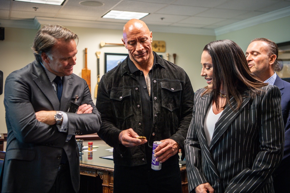 Dwayne &quot;The Rock&quot; Johnson Visits the Pentagon