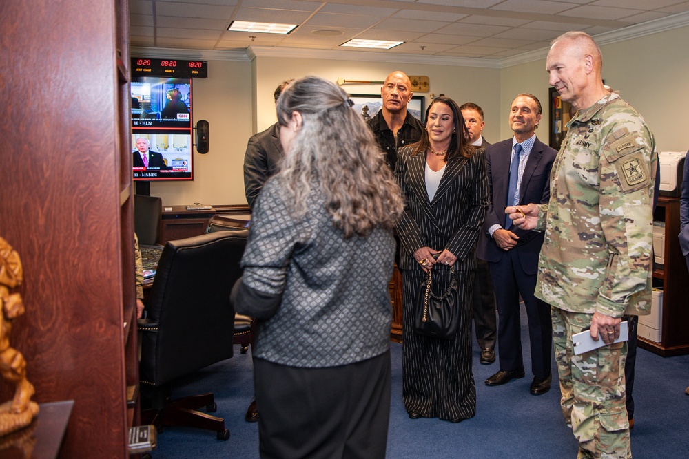 Dwayne &quot;The Rock&quot; Johnson Visits the Pentagon