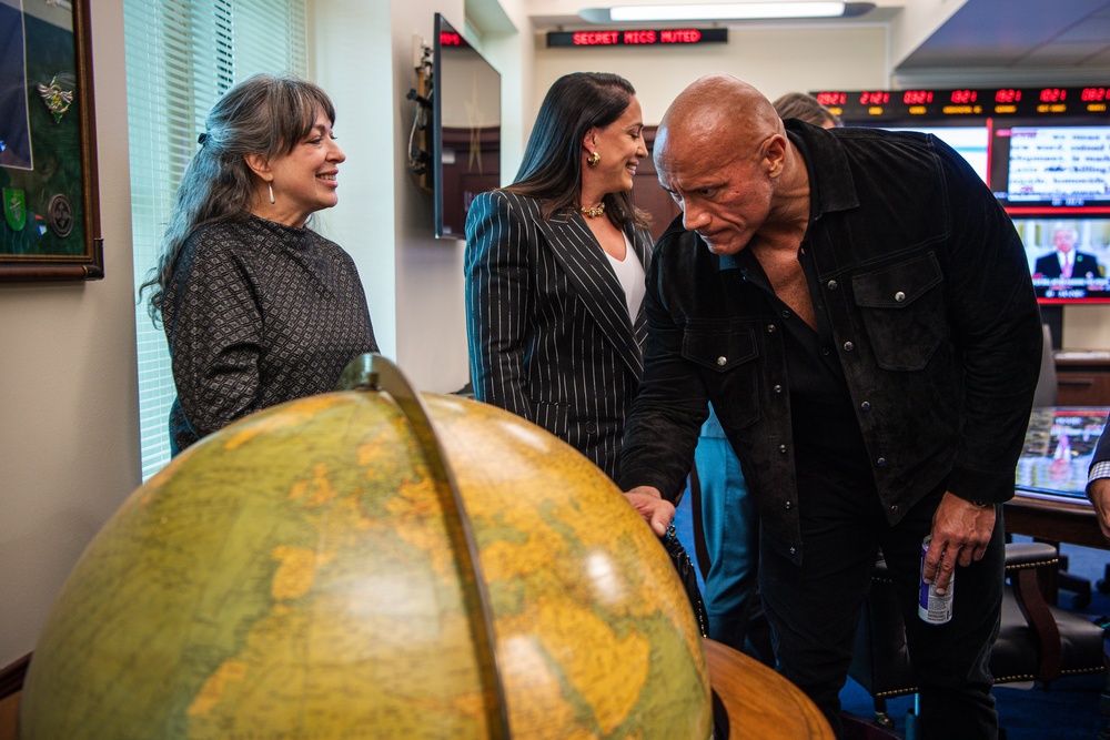 Dwayne &quot;The Rock&quot; Johnson Visits the Pentagon