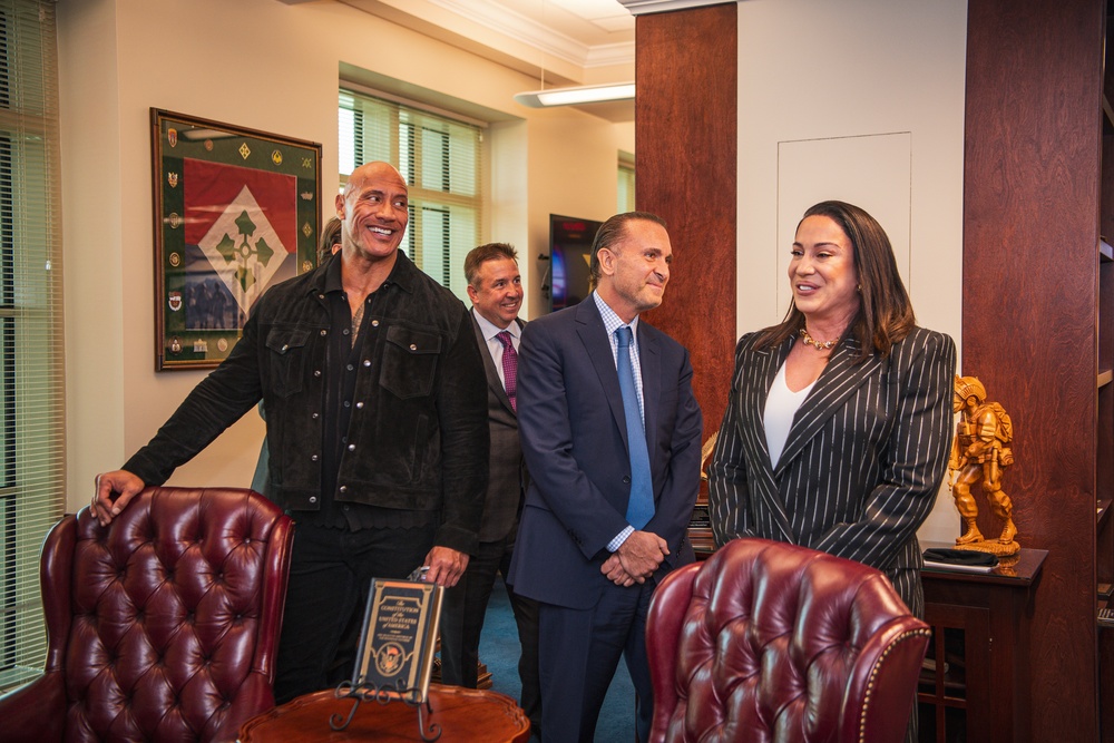 Dwayne &quot;The Rock&quot; Johnson Visits the Pentagon