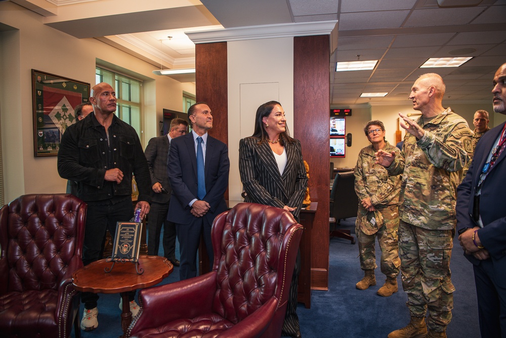 Dwayne &quot;The Rock&quot; Johnson Visits the Pentagon