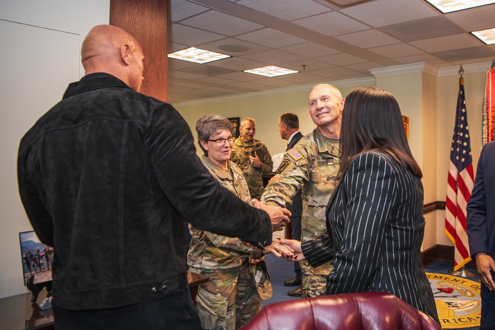 Dwayne &quot;The Rock&quot; Johnson Visits the Pentagon