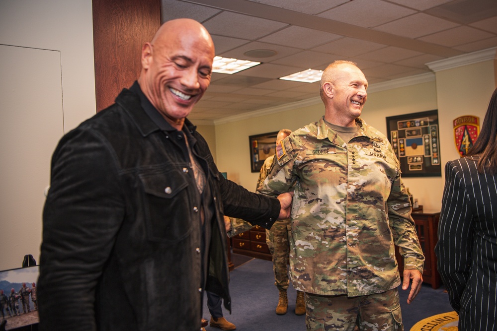 Dwayne &quot;The Rock&quot; Johnson Visits the Pentagon