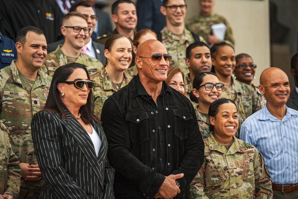 Dwayne &quot;The Rock&quot; Johnson Visits the Pentagon