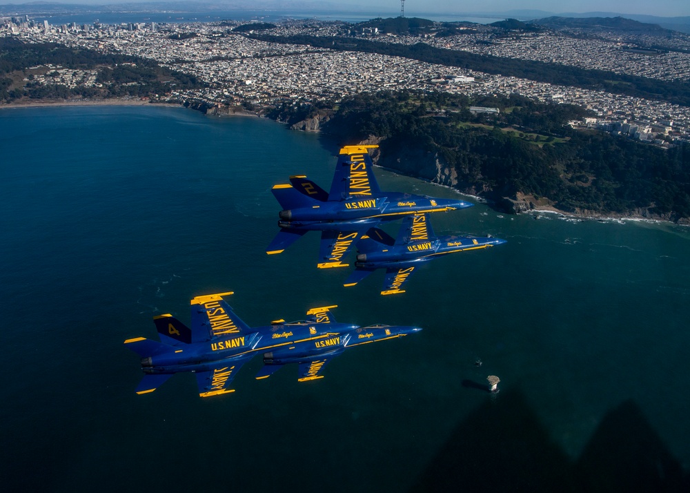 Blue Angels Perform at the Sea and Sky Air Show.