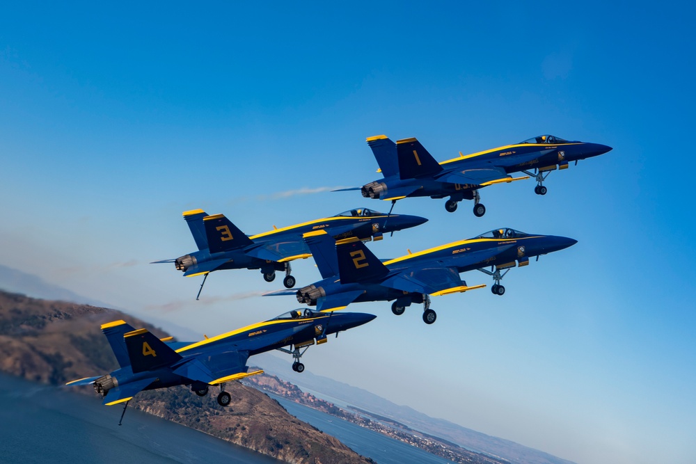 Blue Angels Perform at the Sea and Sky Air Show.