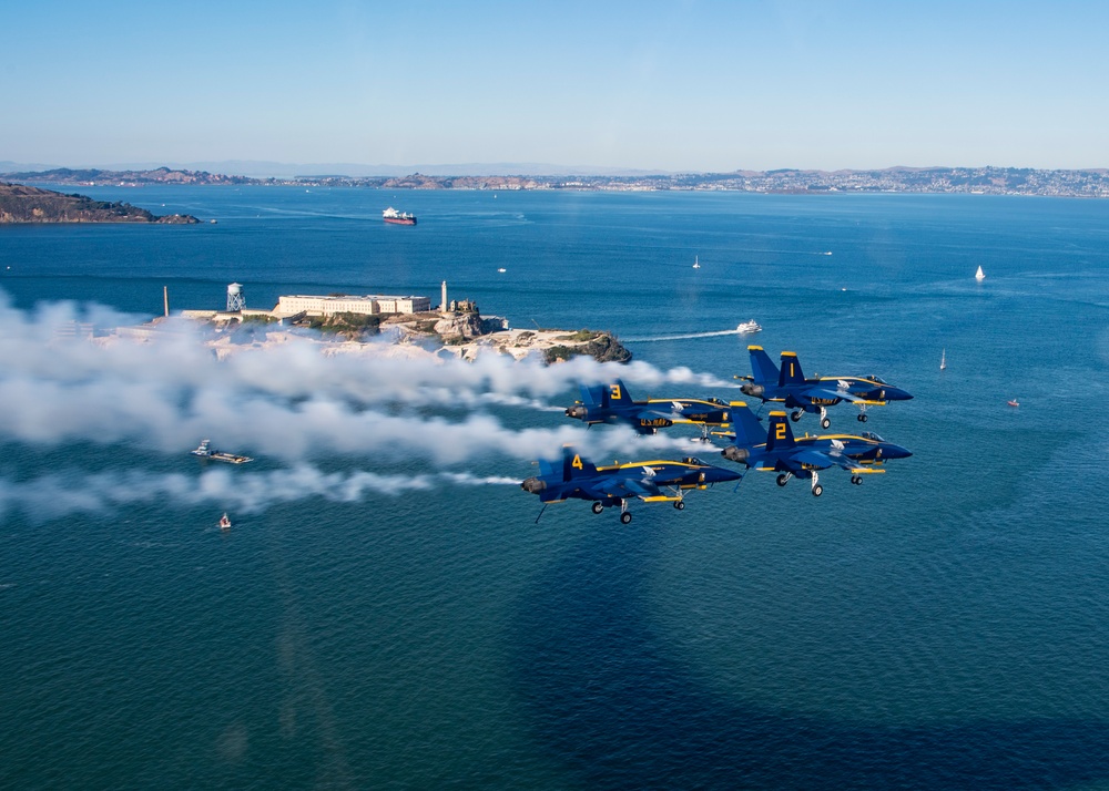 Blue Angels Perform at the Sea and Sky Air Show.