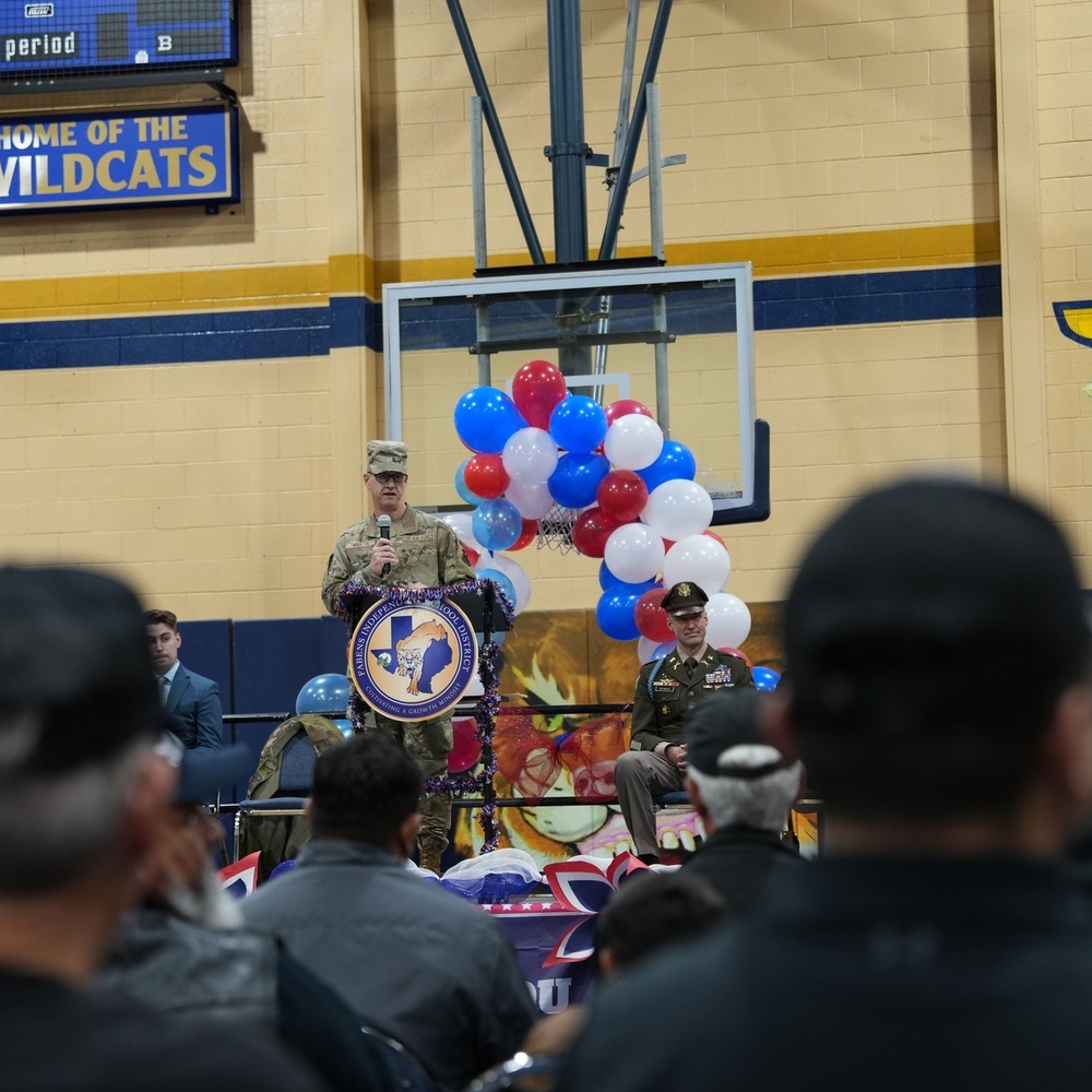 Chief Master Sgt. Martin at Fabens High School