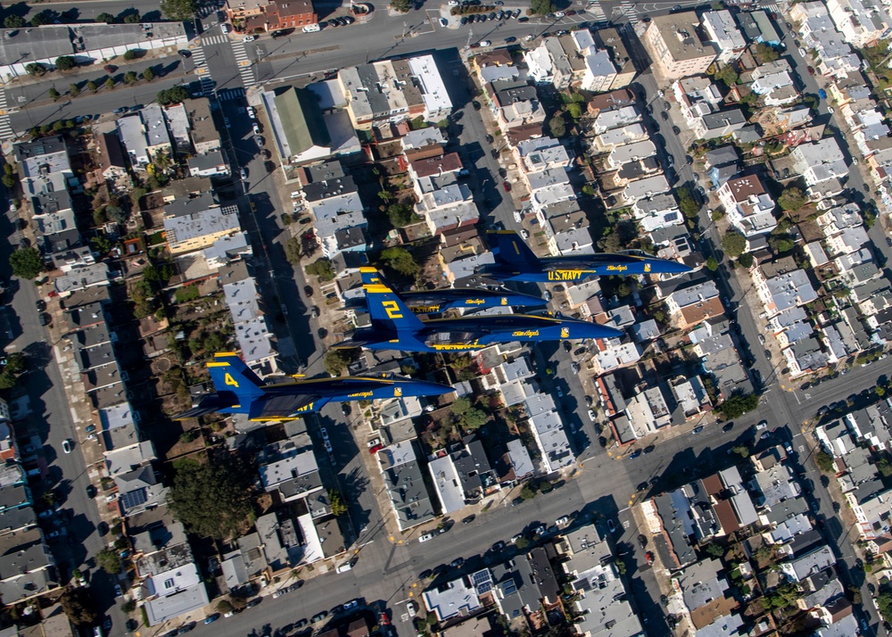 Blue Angels Perform at the Sea and Sky Air Show.