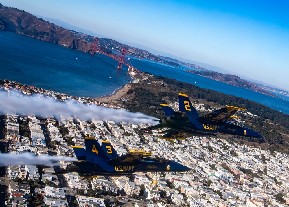 Blue Angels Perform at the Sea and Sky Air Show.