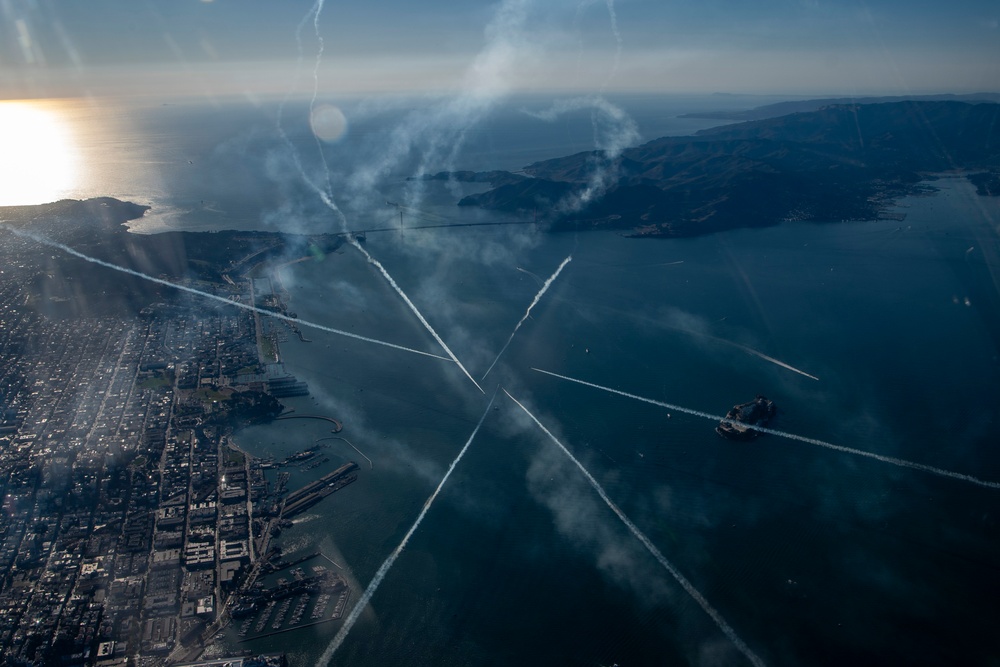 Blue Angels Perform at the Sea and Sky Air Show.