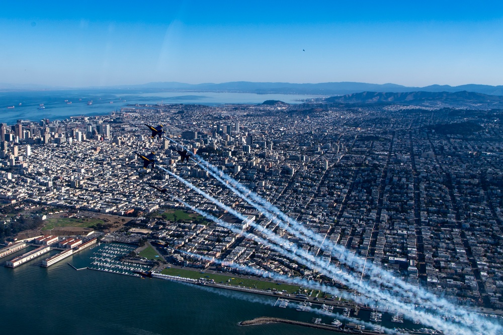 Blue Angels Perform at the Sea and Sky Air Show.