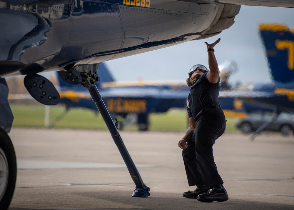 Navy Flight Demonstration Squadron Performs in Greenville, IN.