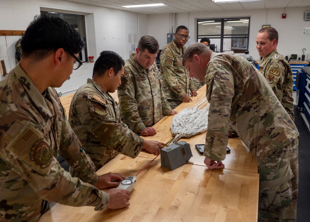 23rd Wing commander visits 23rd OSS Air Flight Equipment shop