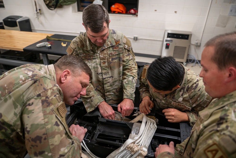 23rd Wing commander visits 23rd OSS Air Flight Equipment shop