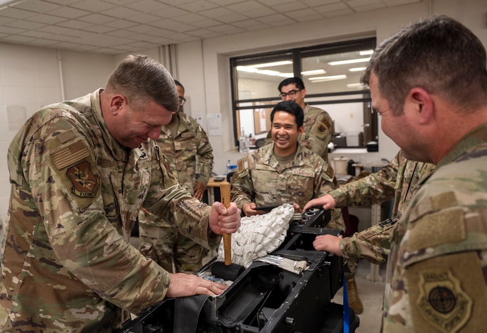 23rd Wing commander visits 23rd OSS Air Flight Equipment shop