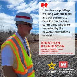 Hawaiʻi Wildfires Response Mission USACE Employee Spotlight – Jonathan Pennington