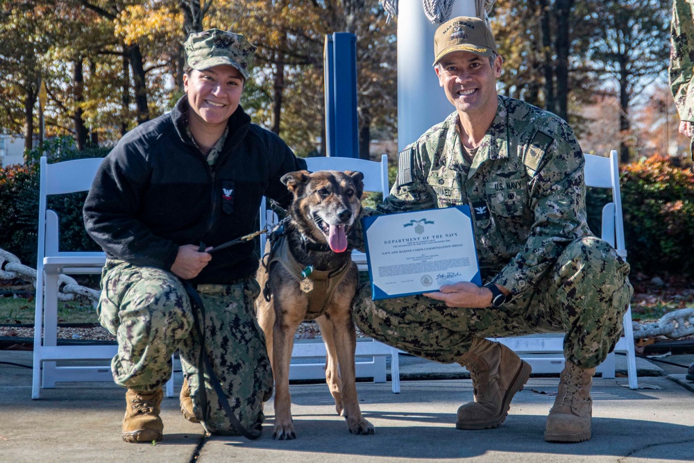 NAS Oceana celebrates retiring military working dog