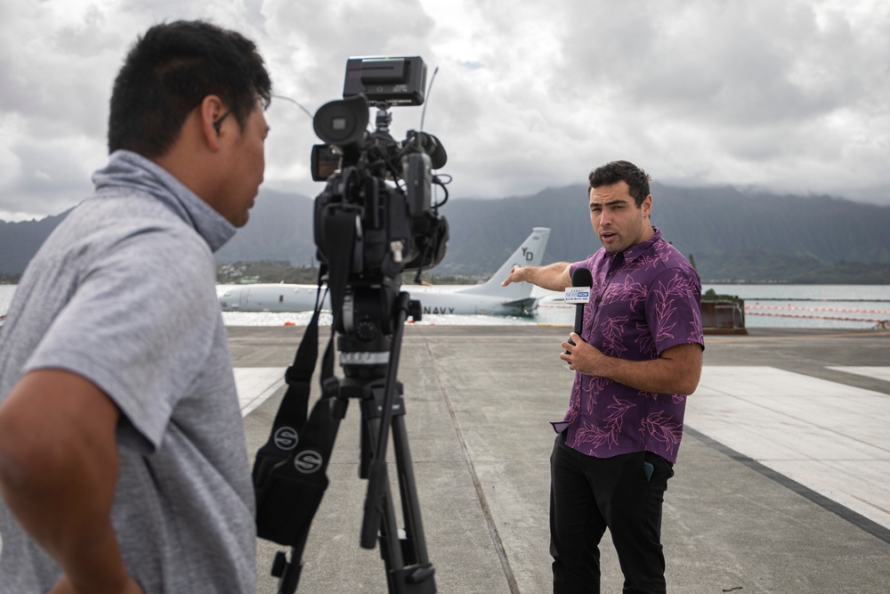 U.S. Navy and Marine Corps Hold Press Conference for Downed P-8A Poseidon in KaneoheBay.