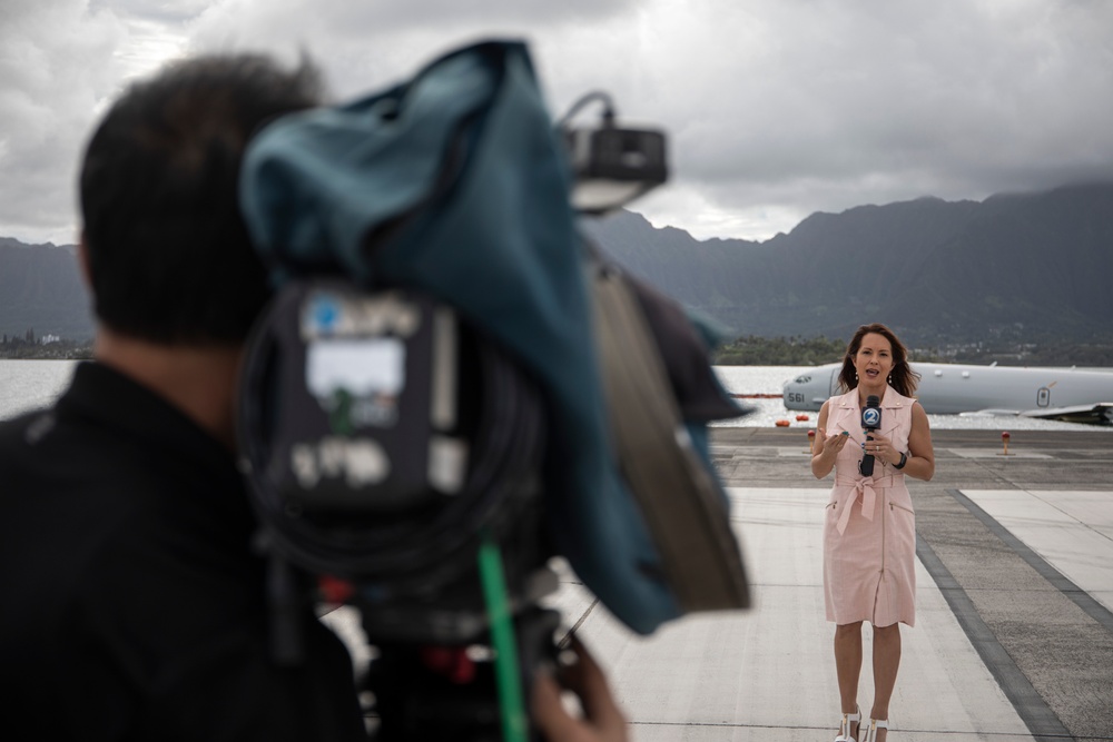 U.S. Navy and Marine Corps Hold Press Conference for Downed P-8A Poseidon in KaneoheBay.