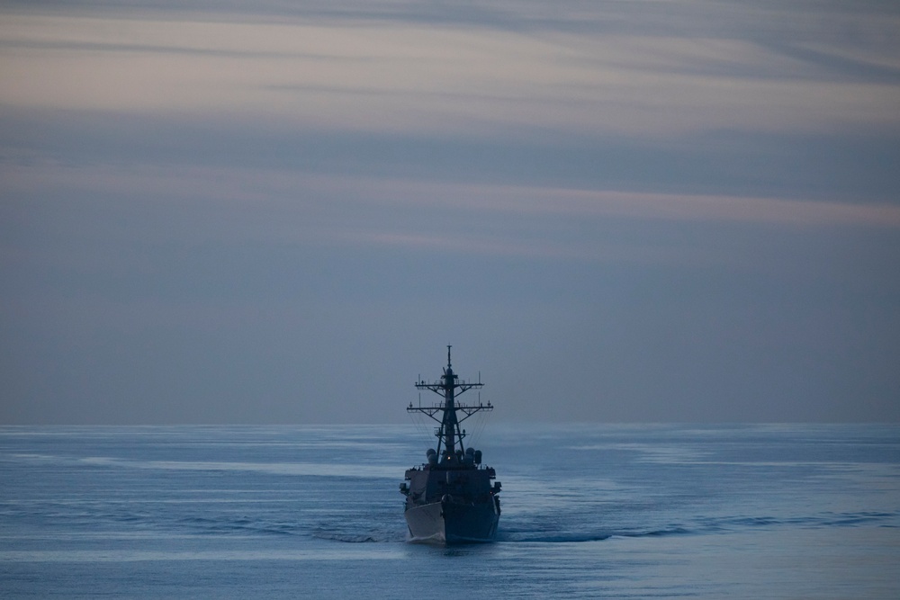 Theodore Roosevelt Refuels John S. McCain At Sea