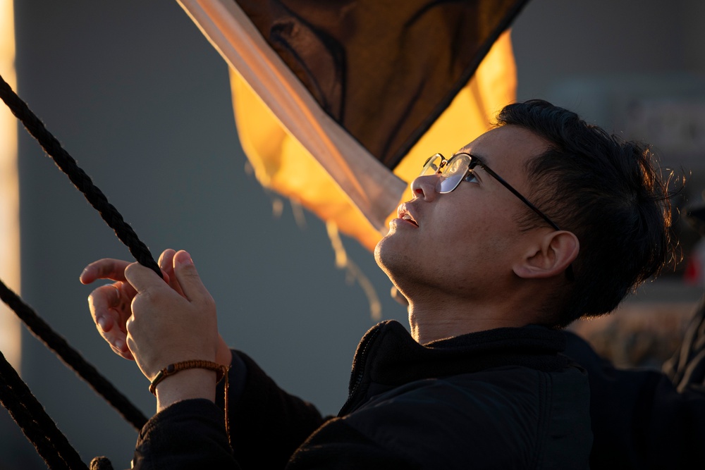 Theodore Roosevelt Refuels John S. McCain At Sea