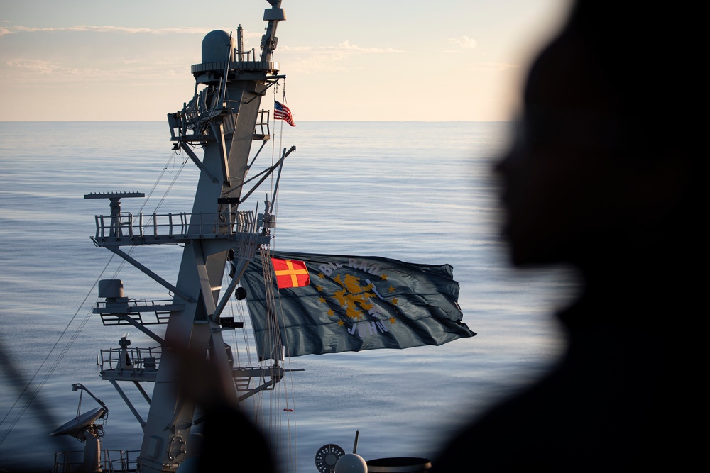 Theodore Roosevelt Refuels John S. McCain At Sea