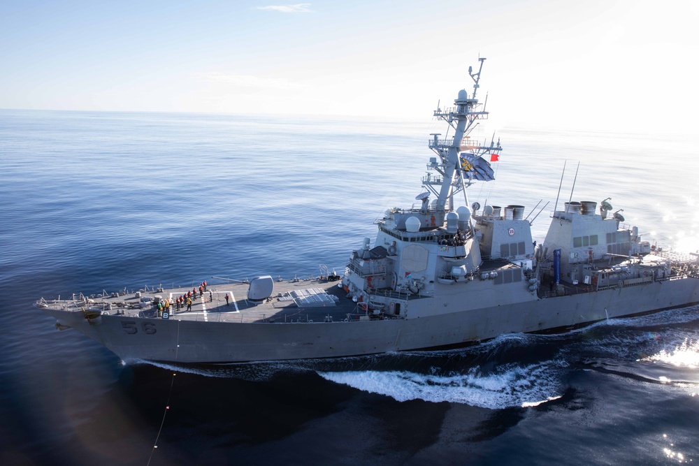 Theodore Roosevelt Refuels John S. McCain At Sea