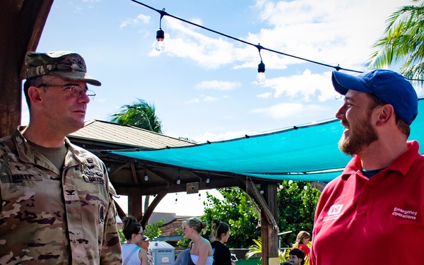 USACE Command Chaplain visits Hawaii wildfire first responders