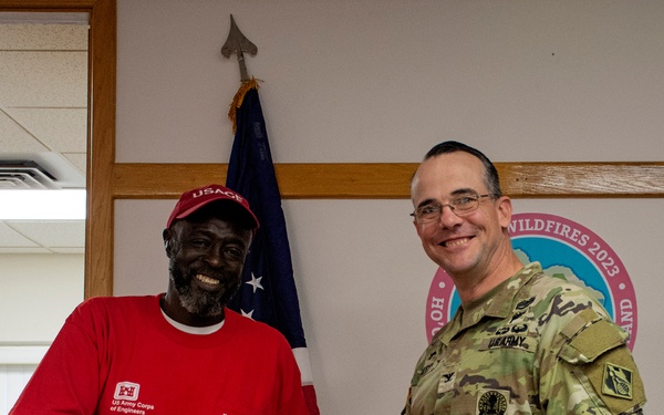 USACE Command Chaplain visits Hawaii wildfire first responders