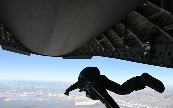 58 AS Rat Pack drops Navy Leap Frogs over California