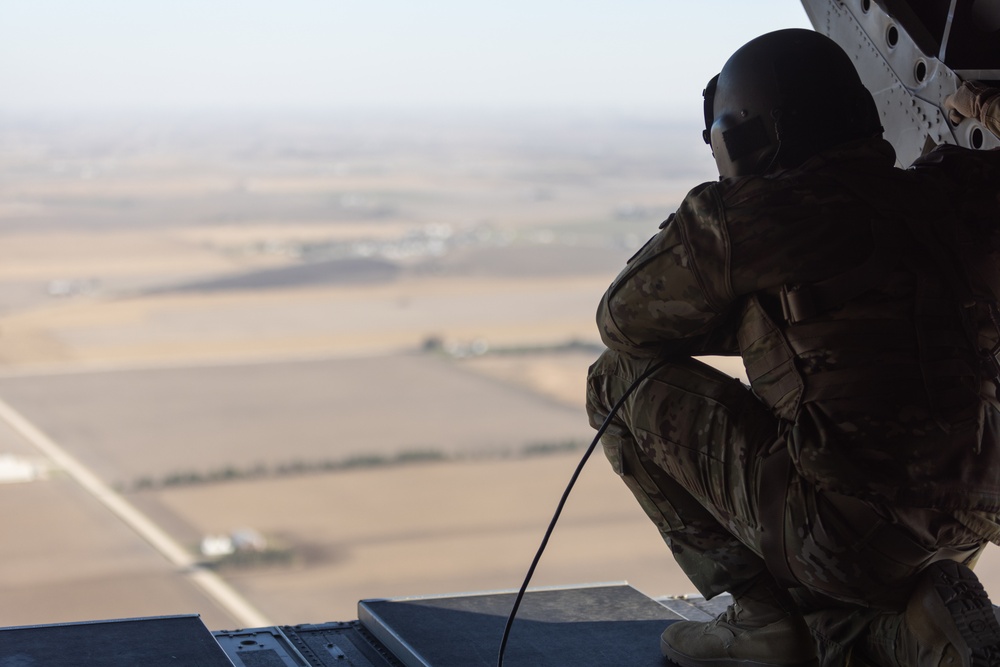 Iowa National Guard flies over Kinnick Stadium