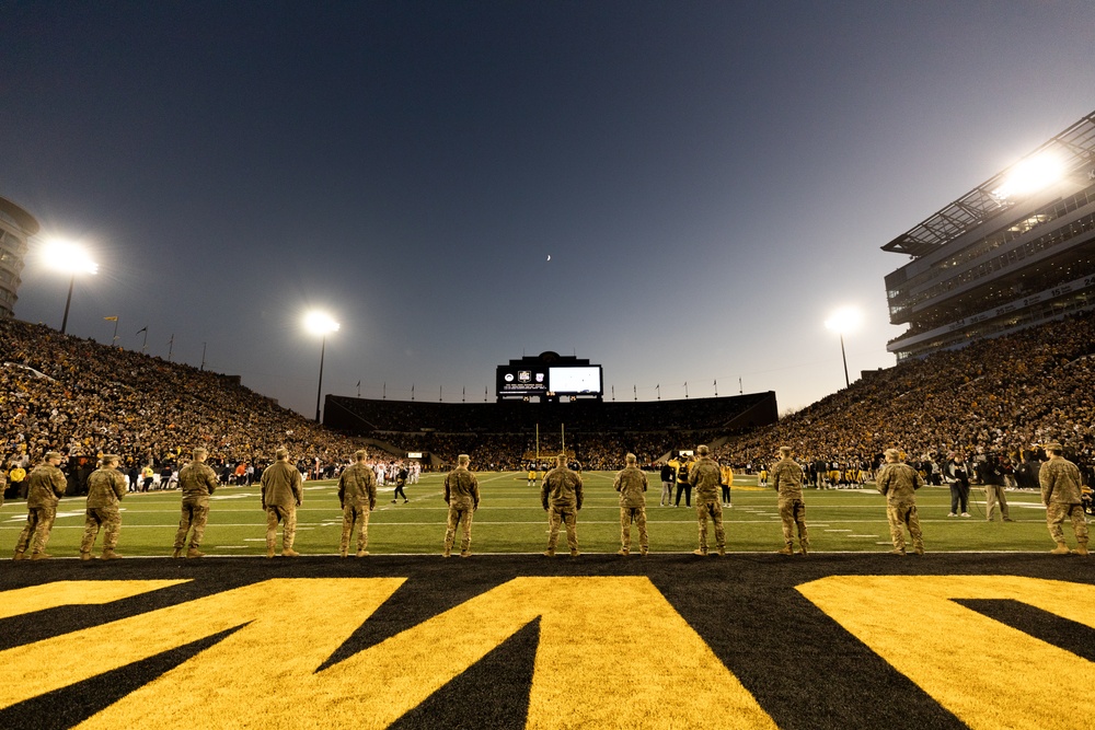 Iowa National Guard flies over Kinnick Stadium