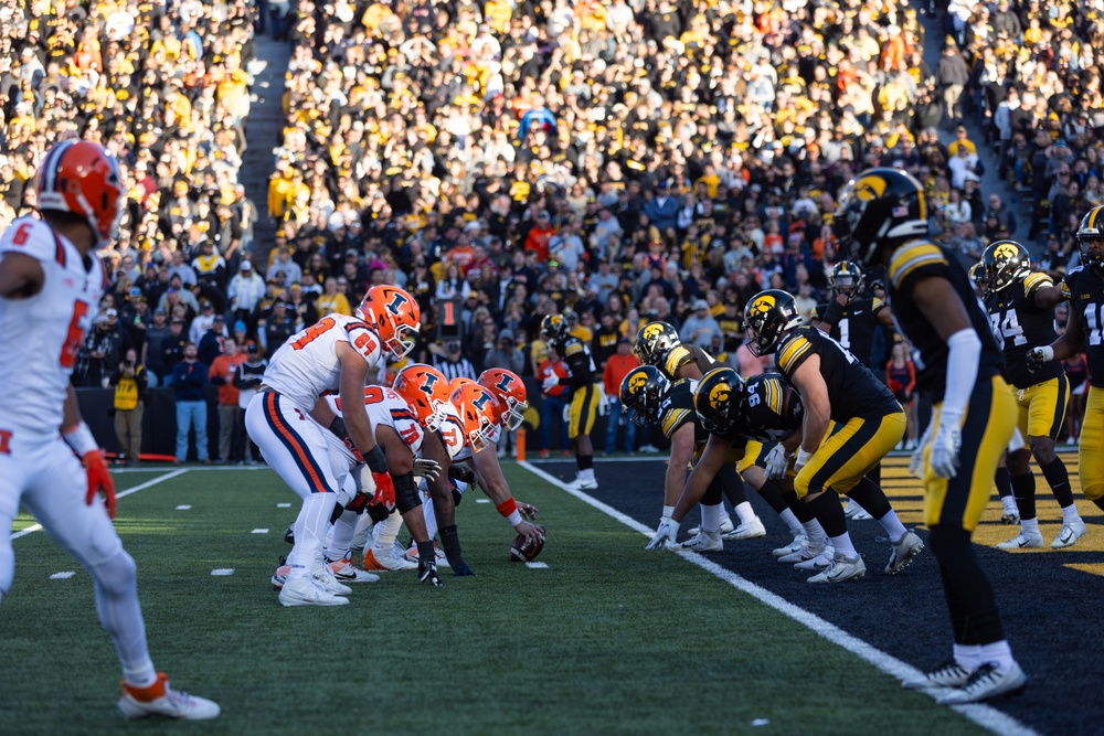 Iowa National Guard flies over Kinnick Stadium