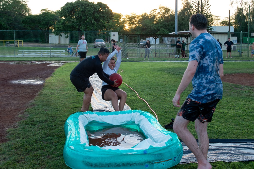 PMRF's Morale, Welfare, and Recreation Hosts Slip-and-Slide Kickball.