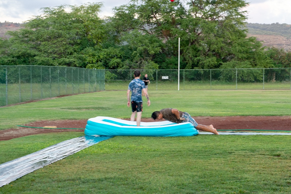 PMRF's Morale, Welfare, and Recreation Hosts Slip-and-Slide Kickball.