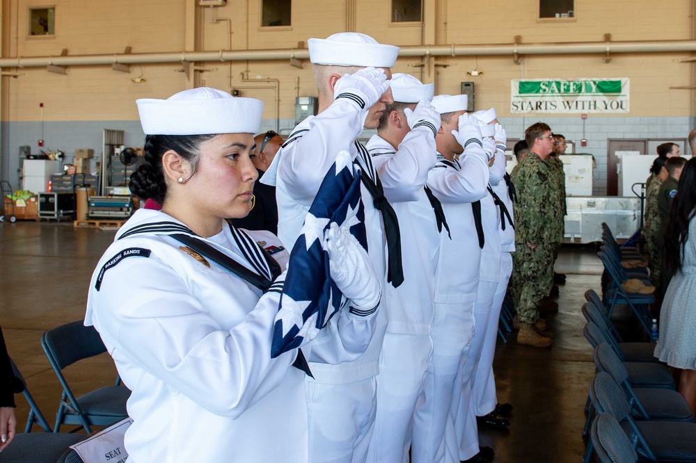 Pacific Missile Range Facility Hosts a Retirement Ceremony for MA1 William Topping.