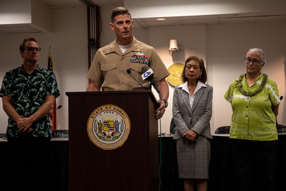 Addressing Pu’uloa Range Concerns:  MCBH Commanding Officer and Hawaii State Representative Come Together at Joint Press Conference