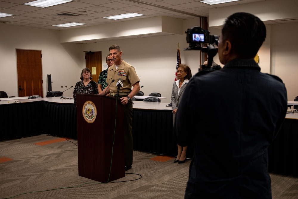 Addressing Pu’uloa Range Concerns:  MCBH Commanding Officer and Hawaii State Representative Come Together at Joint Press Conference